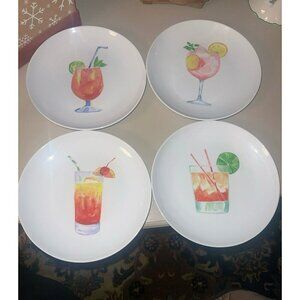 Novogratz | Set of 4 Cocktail Melamine 8.5” Plates